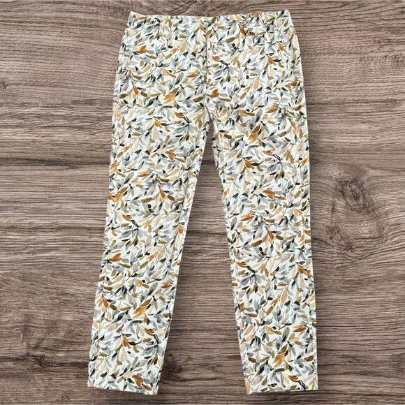 Zara Basic Chic Elegant Women’s Size 8 Floral Leaf Print Pants - Picture 1 of 5
